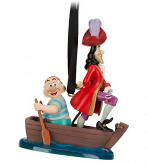 Disney Parks Captain Hook and Mr Smee Sketchbook Christmas Ornament New With Tag