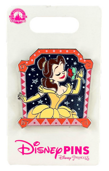 Disney Parks Beauty And The Beast Belle Smelling Rose Pin New With Card