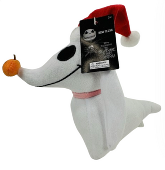 Disney The Nightmare Before Christmas 7in Zero Dog Santa Hat Mini Plush Toy New