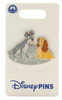 Disney Parks Lady and Tramp Heart Sign Pin New with Card