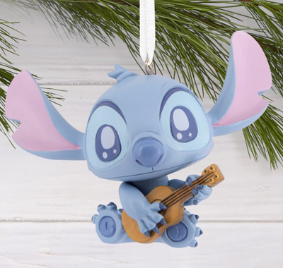 Disney Hallmark Stitch with Guitar Christmas Tree Ornament New
