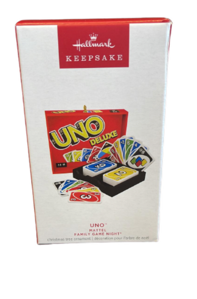 Hallmark 2023 Keepsake Mattel UNO Family Game Night Christmas Ornament New Box