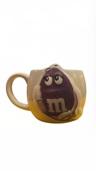 M&M's World Purple Character 3D Sculpted Coffee 18oz Mug New