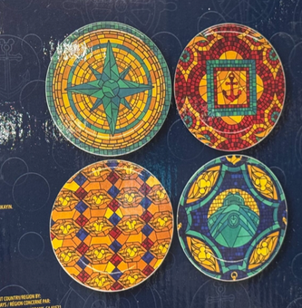 Disney Parks Cruise Line Mosaic Collection Set of 4 Plates New With Tag