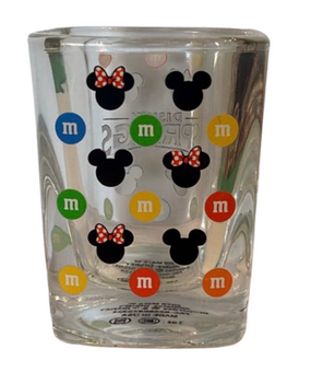 M&M's World Disney Spring Mickey Minnie Icons Colors Shot Glass New with Tag