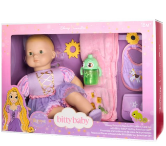American Girl Disney Rapunzel Cuddle & Care Set with Bitty Baby Doll New w Box