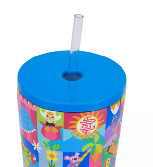 Disney Parks it's a small world Stainless Steel Tumbler with Straw New With Tag