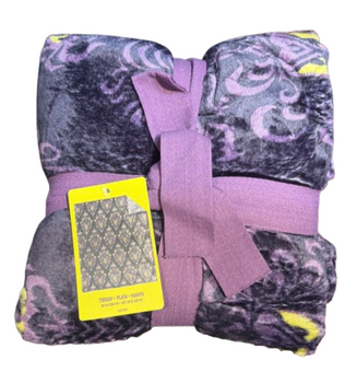 Disney Parks Haunted Mansion Throw Blanket Purple New With Tag
