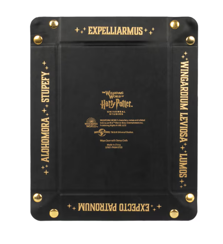 Universal Studios Harry Potter Magical Spells Collapsible LeatherTray New W Tag