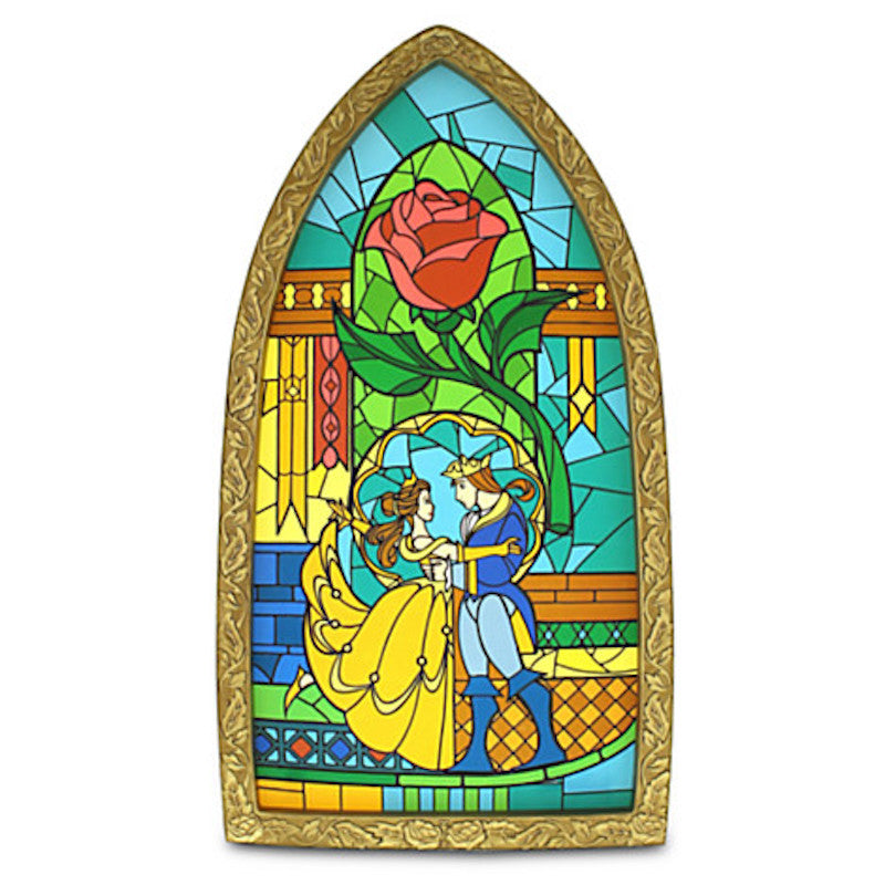 Disney Parks Beauty And The Beast Belle Stained Glass Window Replica New