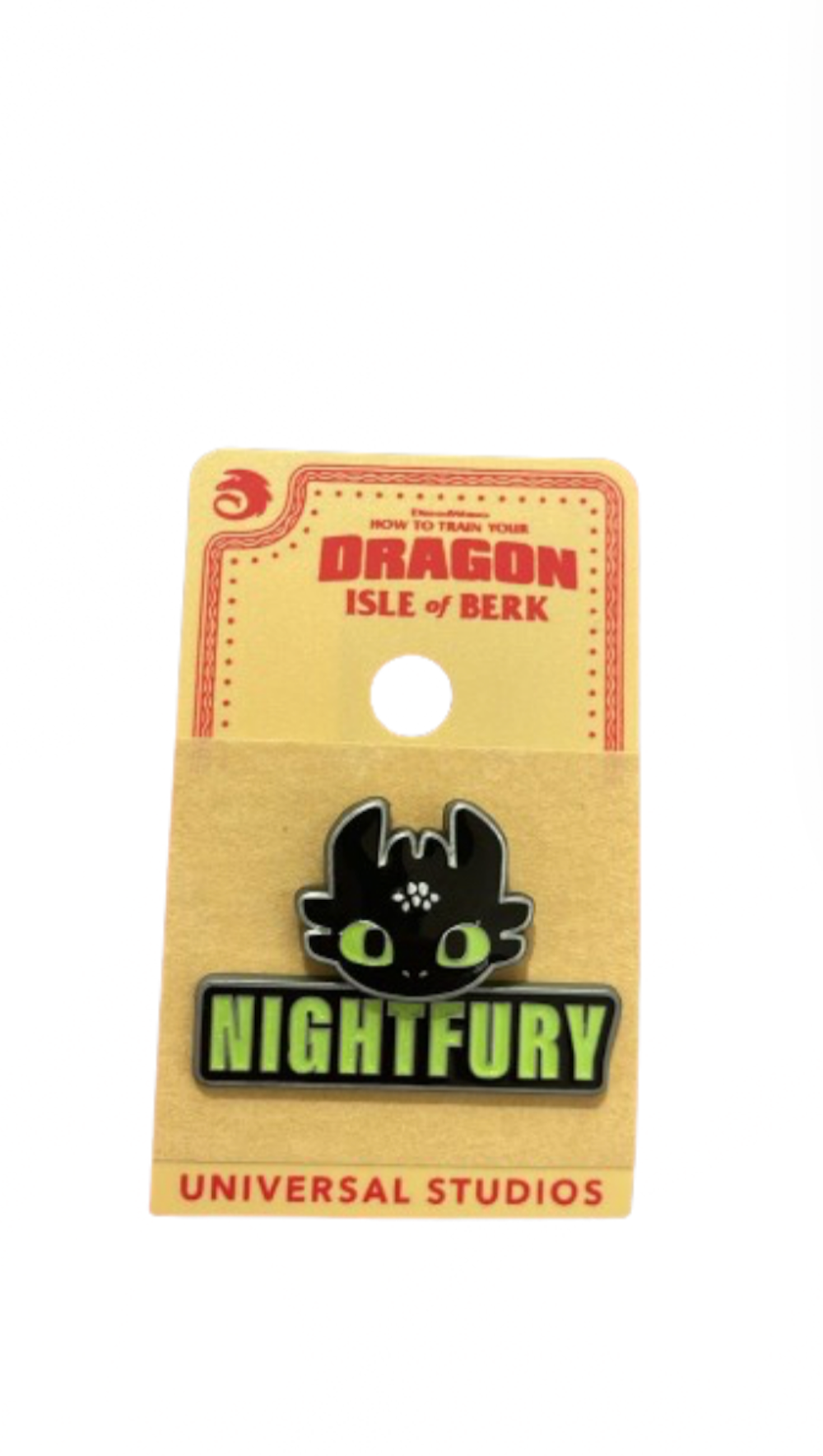 Universal Studios How To Train Your Dragon Toothless Nightfury Face Pin New