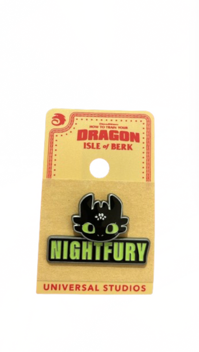 Universal Studios How To Train Your Dragon Toothless Nightfury Face Pin New