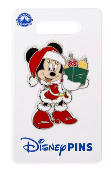 Disney Parks Santa Minnie Mouse Holiday Pin New With Card
