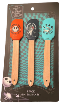 Disney Nightmare Before Christmas Jack Sally Zero Mini Spatula Set New With Tag