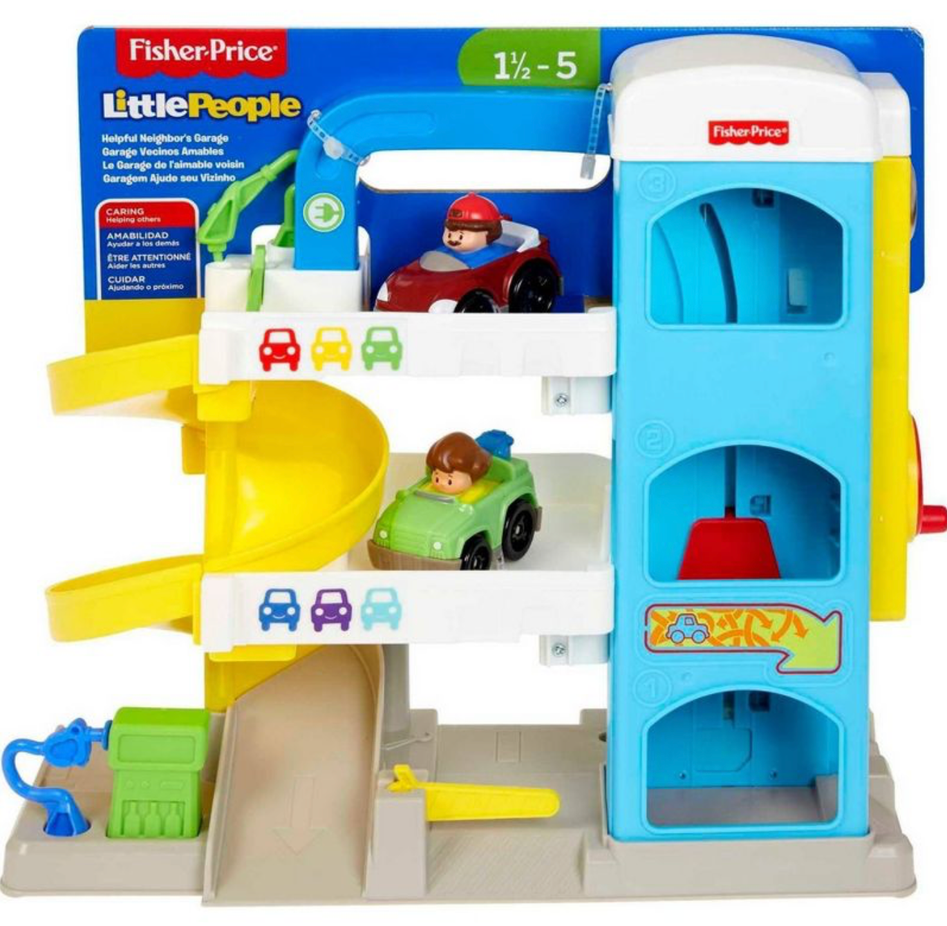 Fisher-Price Little People Helpful Neighbors Wheelie Garage Toy New With Box