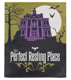 Hallmark Halloween Disney The Haunted Mansion Resting Place Throw Blanket New
