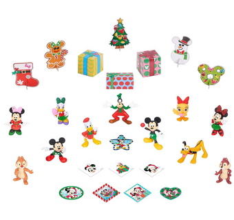 Disney Mickey Classic Advent Calendar 32 Pieces Figures Decorations Stickers New