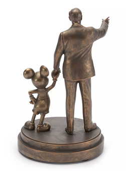 Disney Parks Walt Disney and Mickey Mouse Partners Figure Figurine Bronze Statue