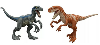 Jurassic World Dominion Velociraptor Blue vs Atrociraptor Dino Battle New W Tag