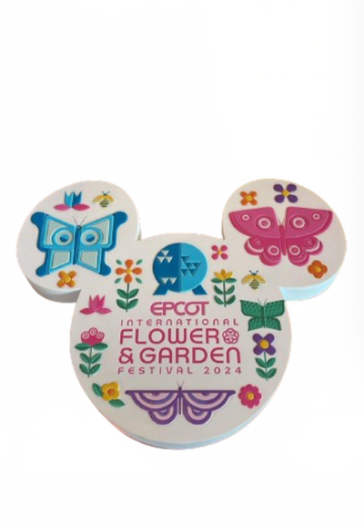 Disney Epcot Flower & Garden Festival 2024 Mickey Icon Butterflies Garden Stone