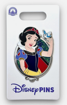 Disney Parks Princess Portrait Silver Frame Snow White Bluebird Pin New w Card