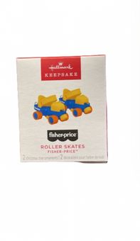 Hallmark 2024 Keepsake Mini Fisher-Price Roller Skates Christmas Ornaments New