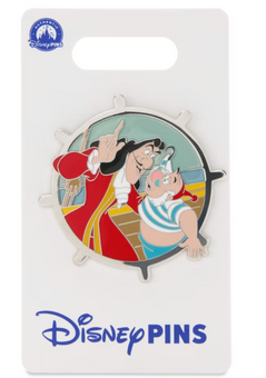 Disney Parks Villains Sidekicks Captain Hook and Smee Pin New With Card