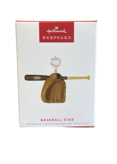 Hallmark 2023 Keepsake Baseball Star Christmas Ornament New with Box