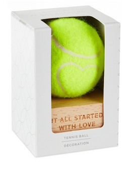 Hallmark Valentine It All Started With Love Tennis Ball With Heart New with Box