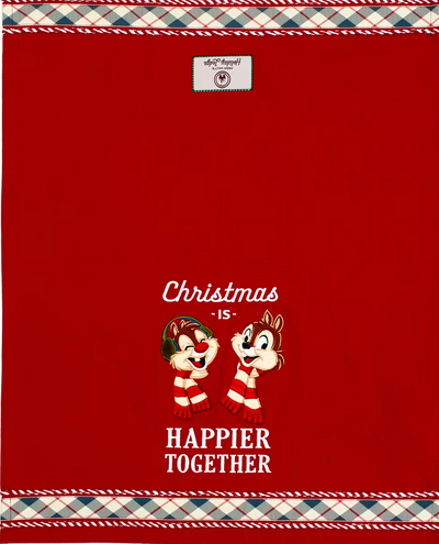Disney Holiday Chip 'n Dale Christmas is Happier Together Kitchen Towel New