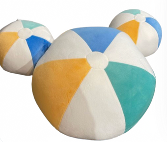 Disney Parks Mickey Mouse Icon Beach Ball Throw Pillow Summer Vibes New with Tag