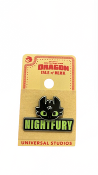 Universal Studios How To Train Your Dragon Toothless Nightfury Face Pin New