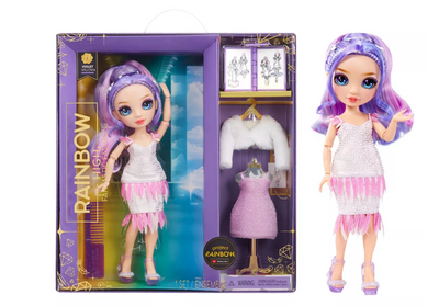 Rainbow High Fantastic Fashion Violet Willow 11inc Doll w Playset New With Box
