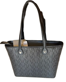 Disney Parks Exclusive Black Embossed Mickey Mouse Tote Bag New with Tag
