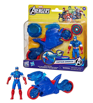 Marvel Avengers Captain America Shield-Shot Cycle Action Figure Toy New With Tag