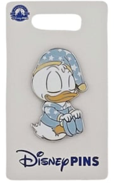 Disney Parks Sleeping Baby Donald Pin New with Card