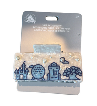 Disney Parks Four Parks Icons Hair Claw Clip Accessory New with Card