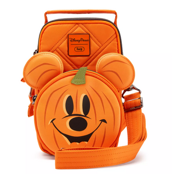 Disney Parks Halloween Mickey Pumpkin Jack-o'-Lantern Mini Crossbody Bag Lug New