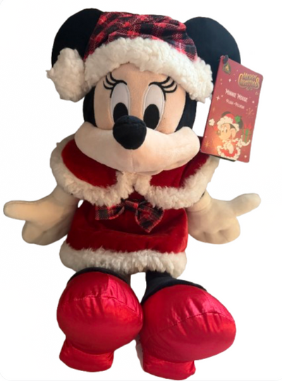 Disney Parks Santa Minnie Mouse Holiday Christmas Plush Toy New With Tag