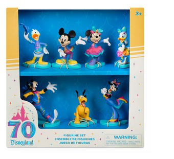 Disney Disneyland 70th Anniversary Mickey and Friends Figure Set New with Box
