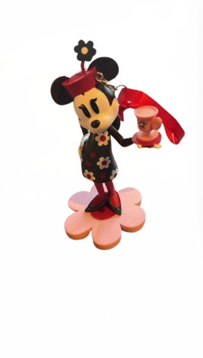 Disney Parks United Kingdom London Minnie Tea Cup Cheers Christmas Ornament New