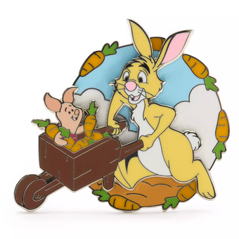 Disney Parks Rabbit and Piglet Pin Winnie the Pooh New With Card