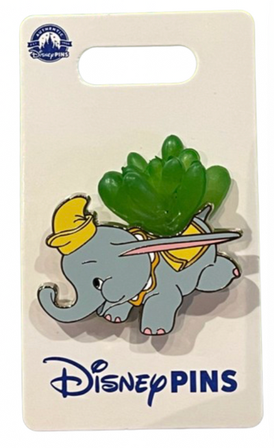 Disney Parks Dumbo The Flying Elephant Succulent Plant Pin New With Card