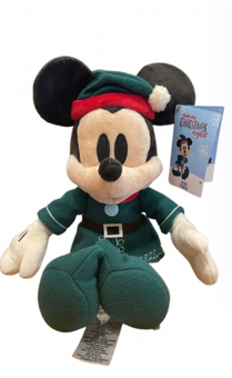 Disney Parks Mickey In Elf Costume Holiday Christmas Plush New with Tag