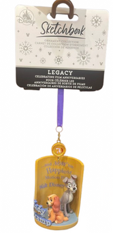 Disney Parks Sketchbook Legacy Lady & Tramp 70th Christmas Ornament New With Tag