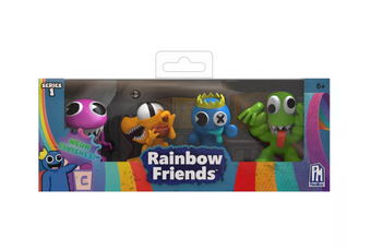 Rainbow Friends Neon Series 1 Mini Figure Set Toy 4pk New with Box