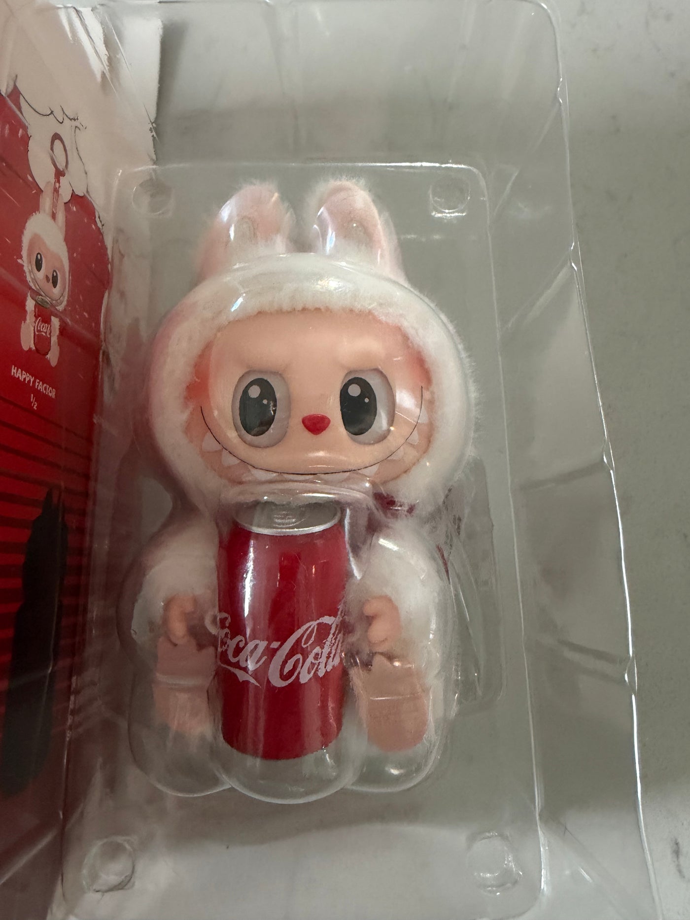 Pop Mart Labubu The Monsters Coca Cola Vinyl Face Plush Pendant Happy Factor New