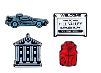 Universal Studios Back To The Future Pin Set New with Card
