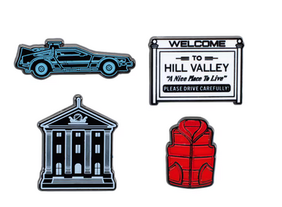 Universal Studios Back To The Future Pin Set New with Card