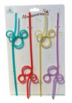 Disney Parks Mousewares Mickey Mouse Icon Straw Set New With Tag